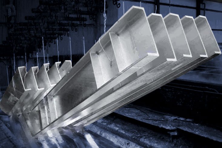 Hot dip galvanizing process — replace with a real photo