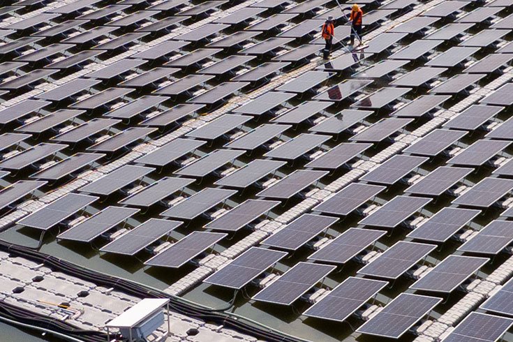 Solar panel mounting structure — replace with a real photo